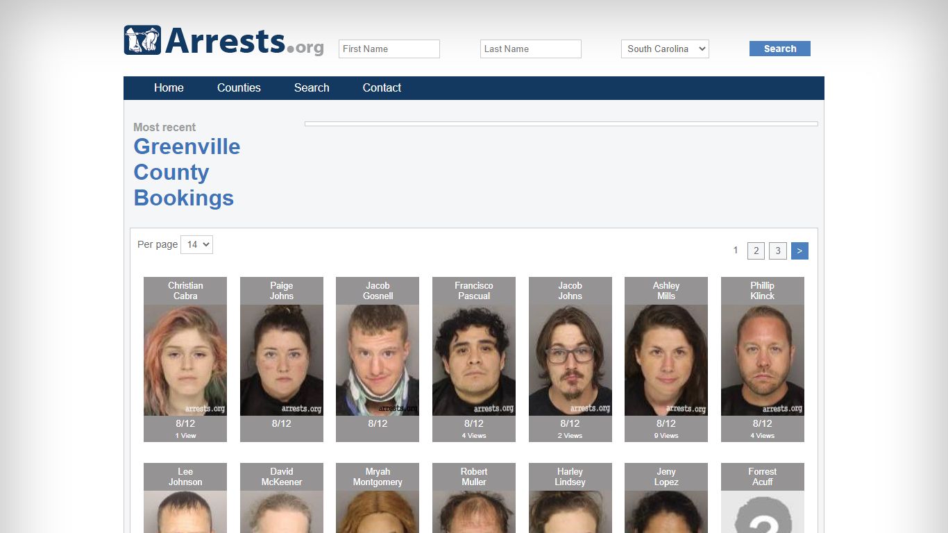 Greenville County Arrests and Inmate Search